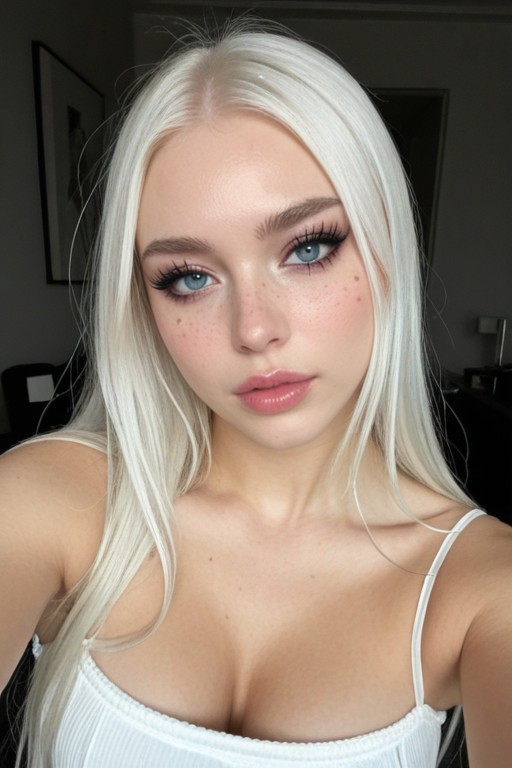 Fair-skinned Woman, Low-blouse, Goddess AI Porn