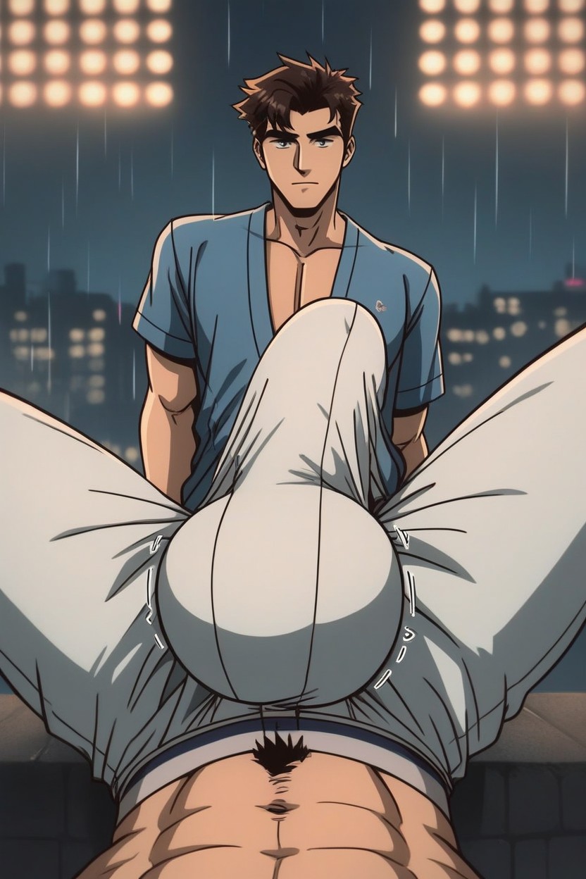 Hyper Bulge, Uncircumcised Dick Shot From Pov, Cyberpunk City AI Gay Porn