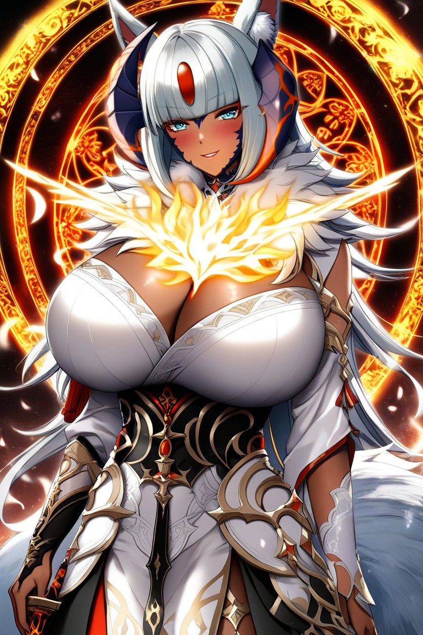 Huge Long Fluffy Fox Tails, Anatomically Correct, Ultra Gorgeous AI Porn