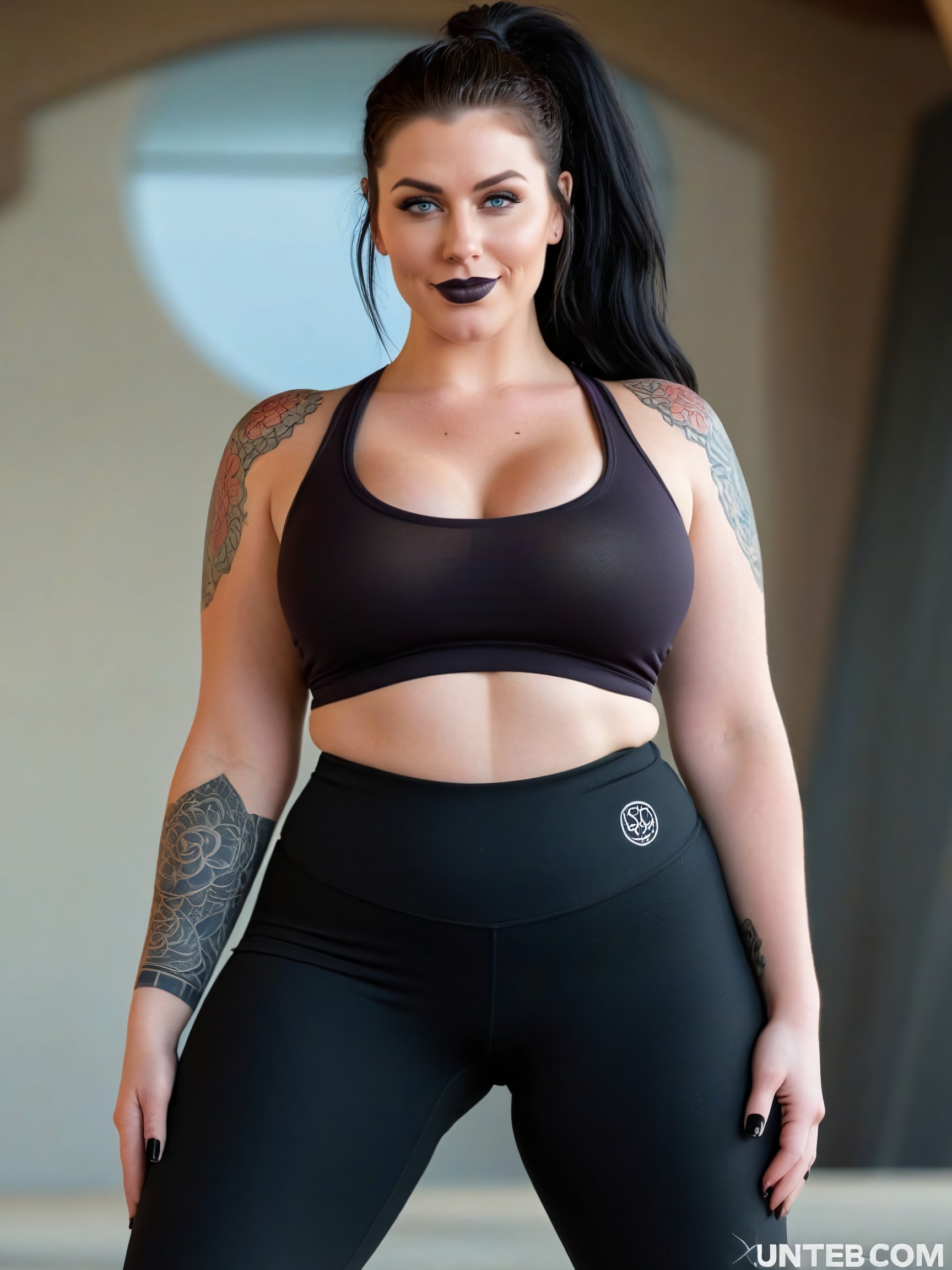 Massive Ass, Long Black Hair, Dynamic Sexy Pose AI Porn