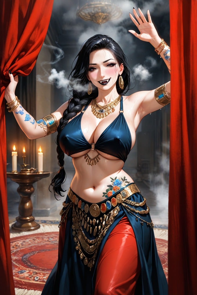 Burning Incense, Aggressive Smile, Istanbul AI Porn