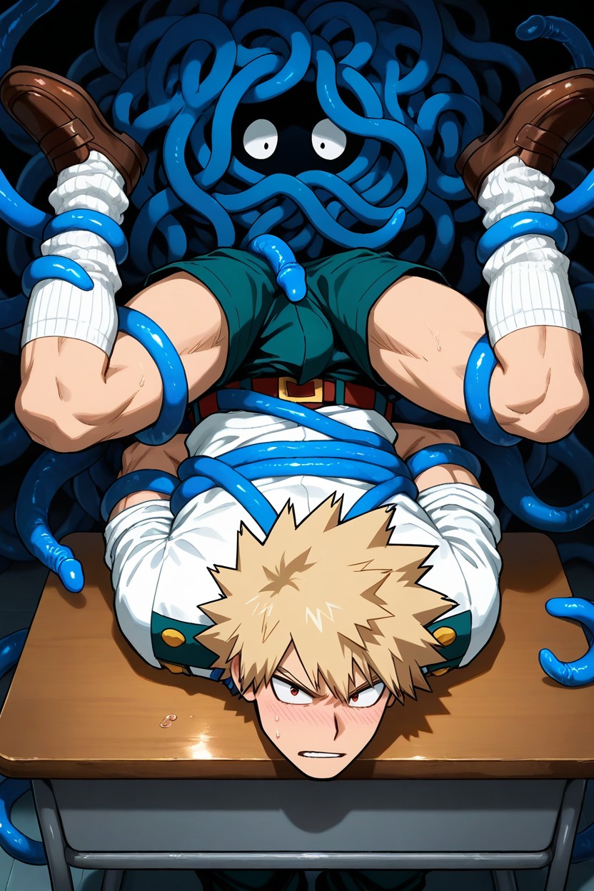 Laying On College Desk, Tangrowth Groping From Behind, Spacious ゲイAIポルノ