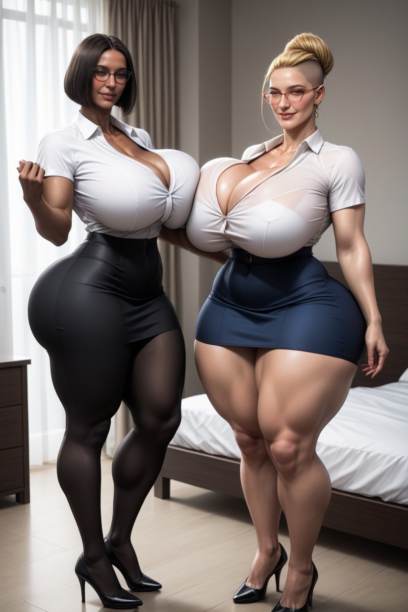 Voluptuous, 2 People, Hot Plump Pawg AI Porn