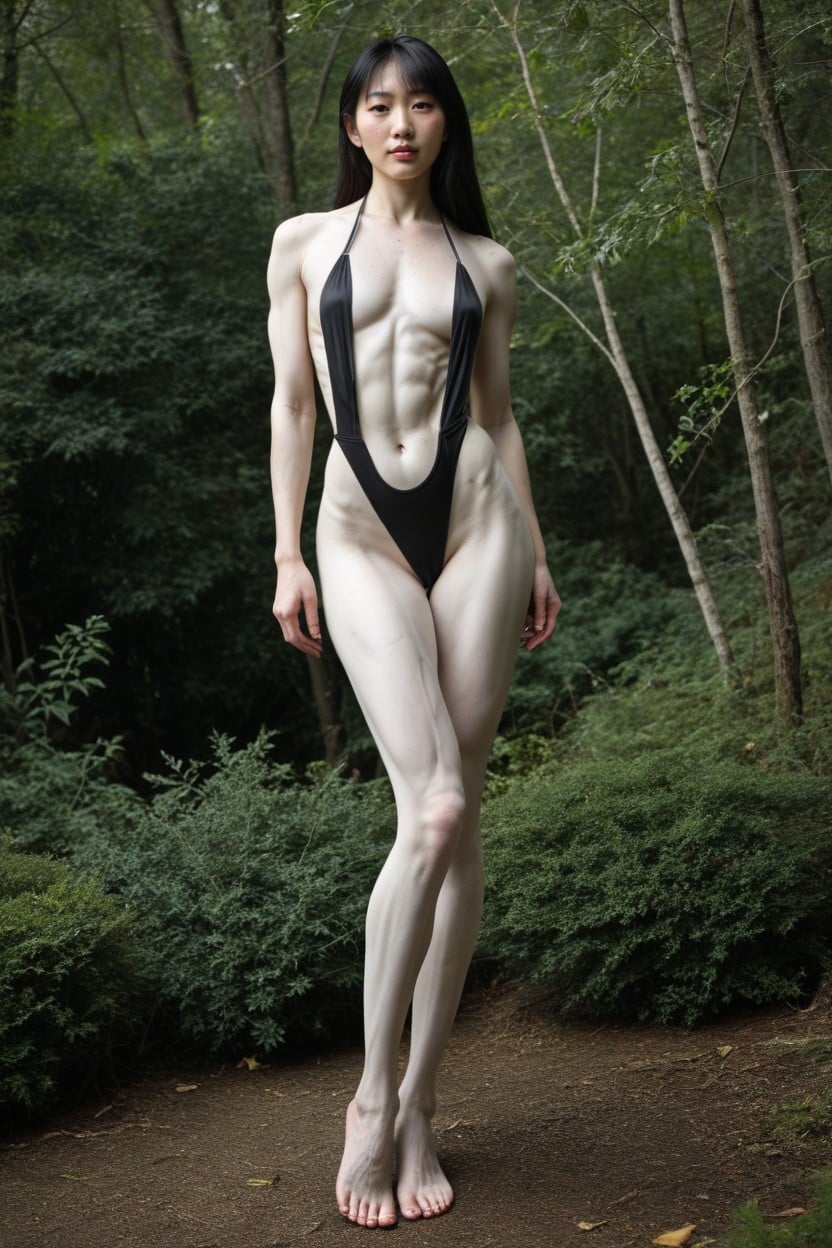 Musical Woman, Albino Skin Tone, Solo Female Shemale AI Porn