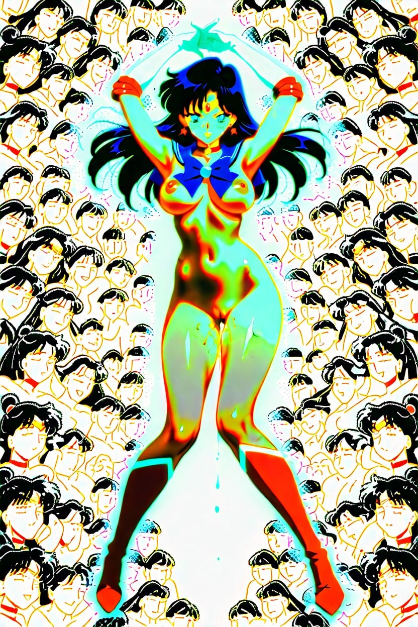 Naked, No Panties, Sailor Moon In The Middle Hentai AI Porn