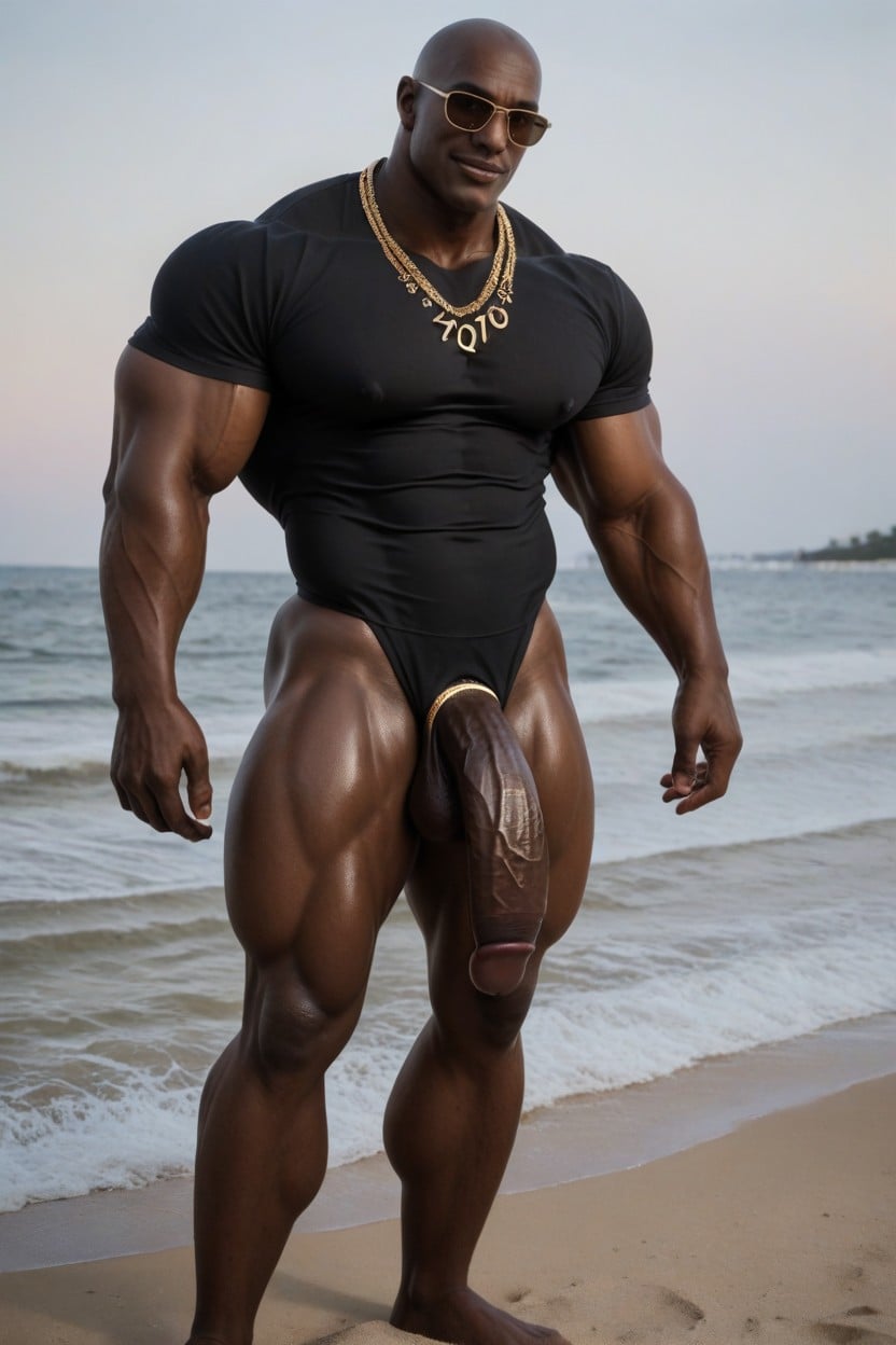 특대 근육, Defined Abs, 색안경 게이 AI 포르노