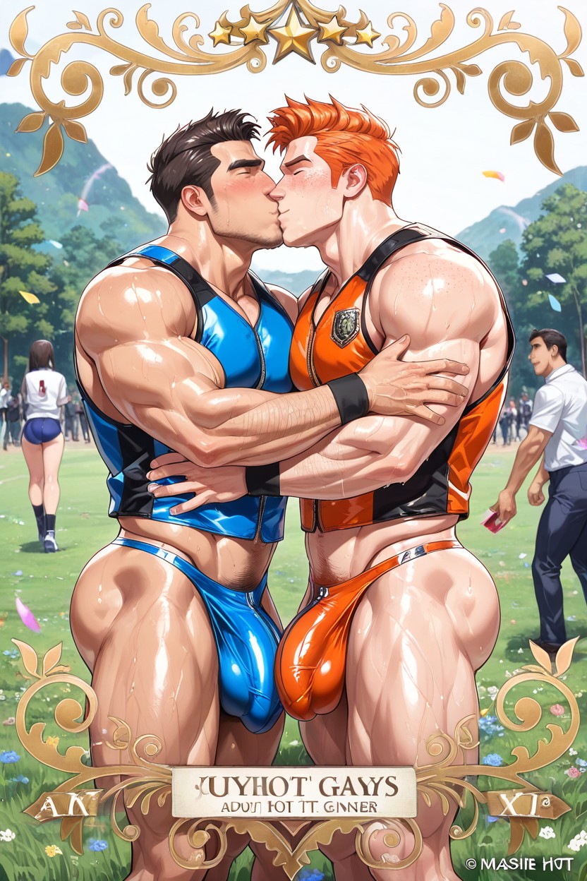 Making Out, Wide Angle, Blushing 게이 AI 포르노
