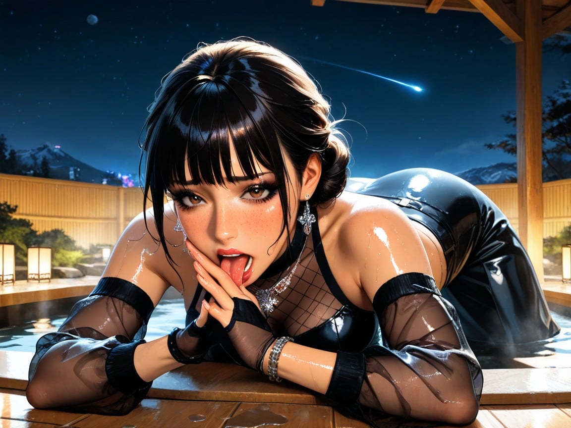 Thick Eyelashes, Moaning, Very Aesthetic Hentai AI Porn