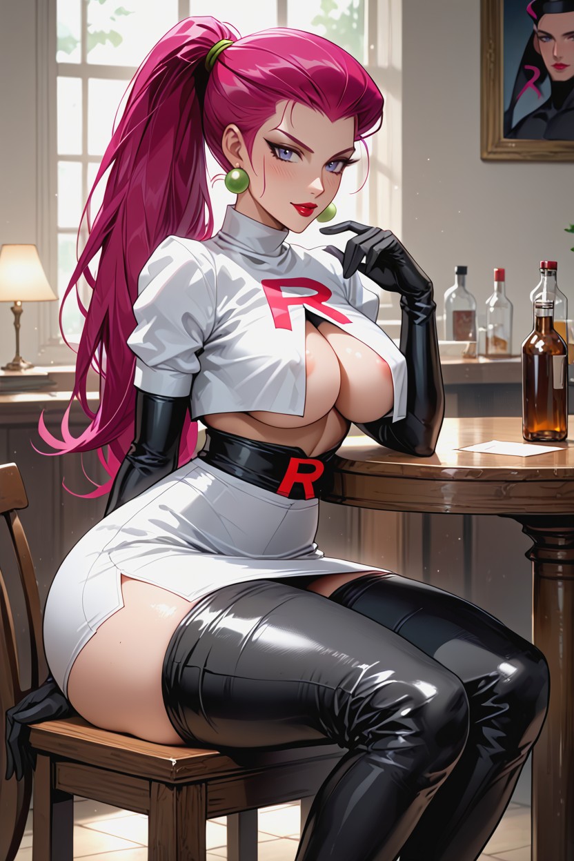 Cleavage, Underboob Slip, Man Taking Flyer Hentai AI Porn