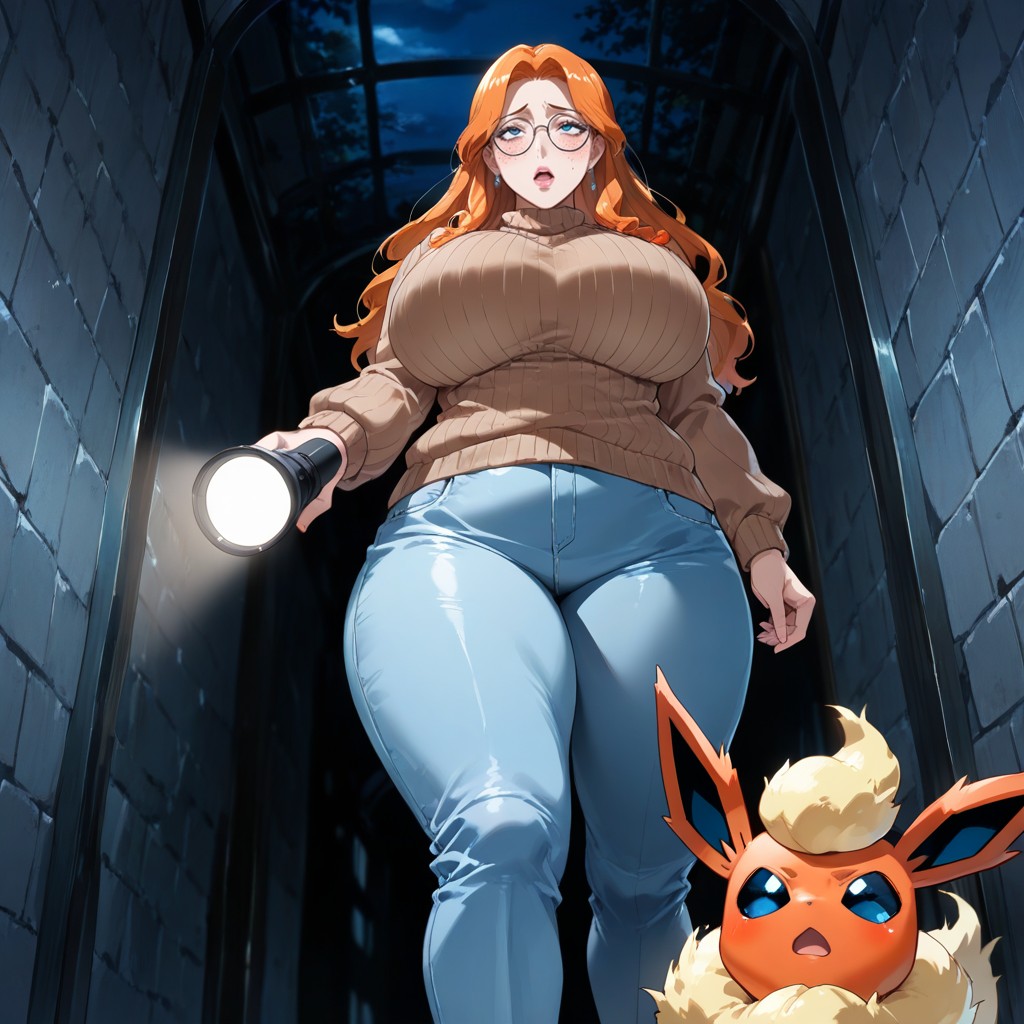 Horror, Brown Sweater, Full Thighs Hentai AI Porn