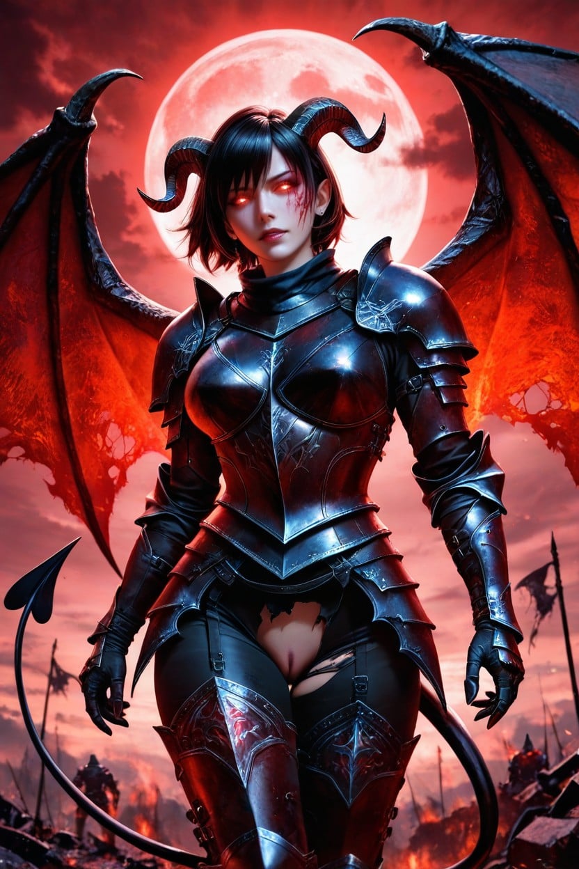 Big Demon Wings, Clouds, Ultrarealistic Photo AI Porn