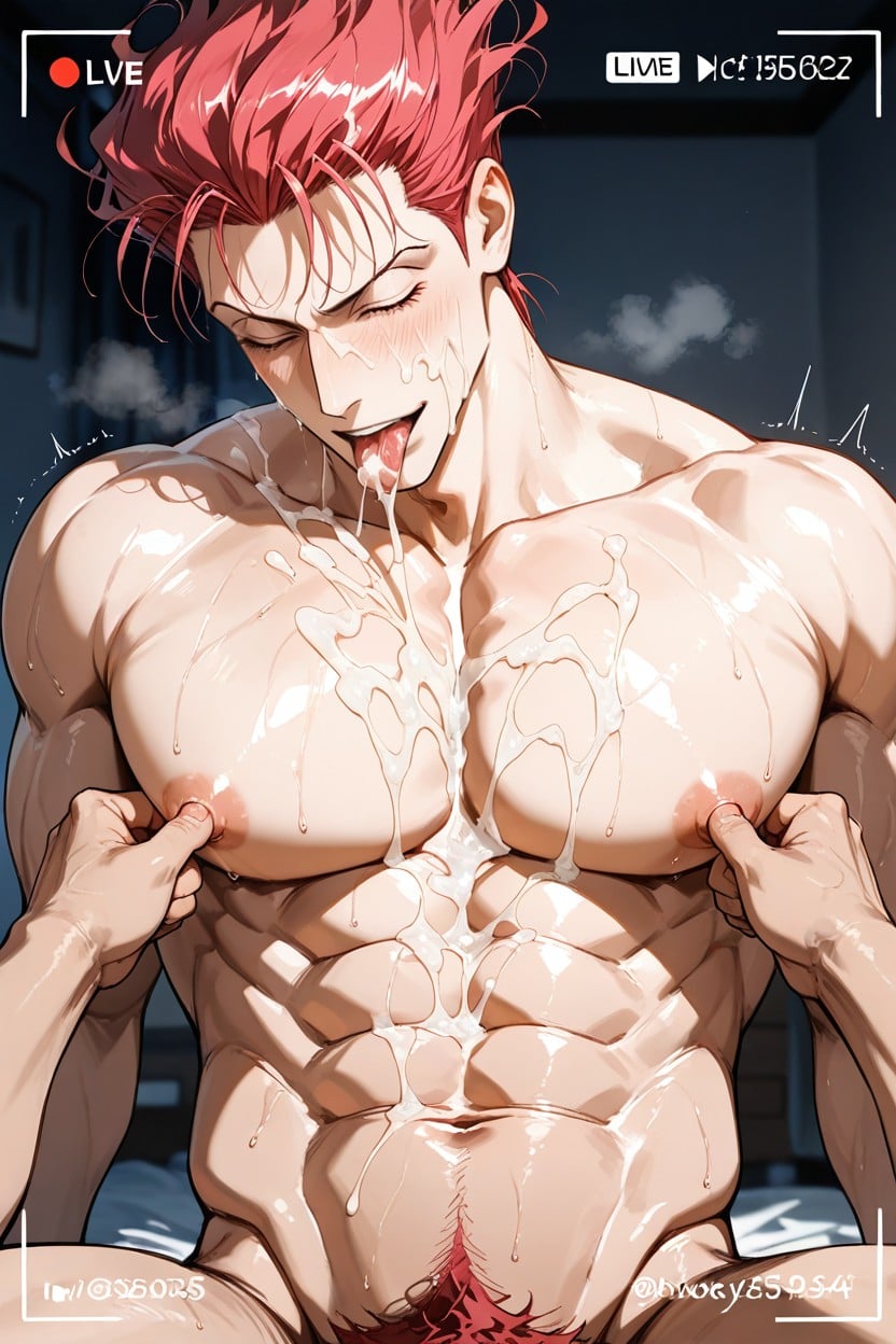 Pinkish Nipples, Dick On Face, Cum Squirting From Hisoka’s Mouth AI同性戀黃片