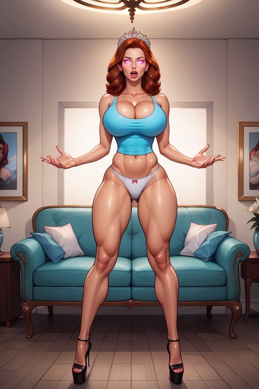 Fully Showing, At Home, Bimbo MILF AI Porn