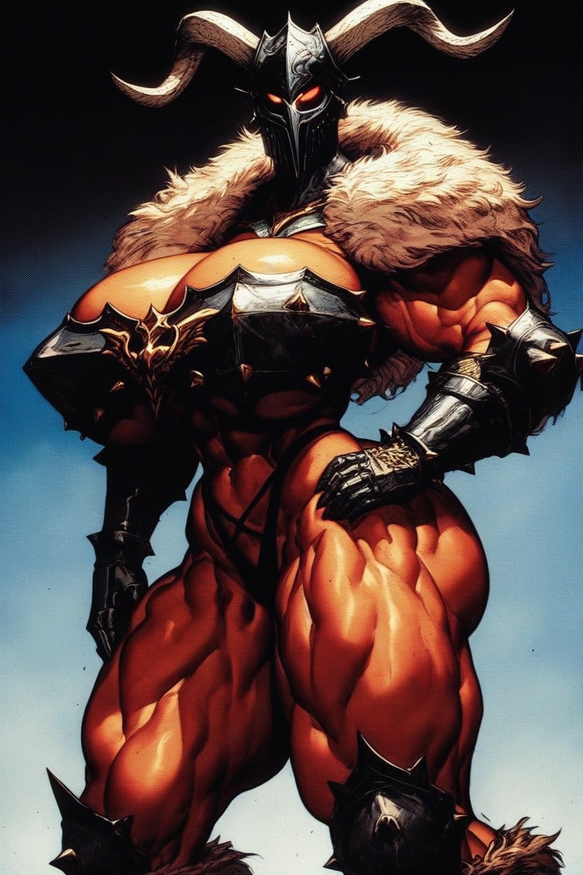 Extremely Large Ass, Dark Medieval Fantasy Armor, Clearly Female In Form But Heavily Armored AI Porn