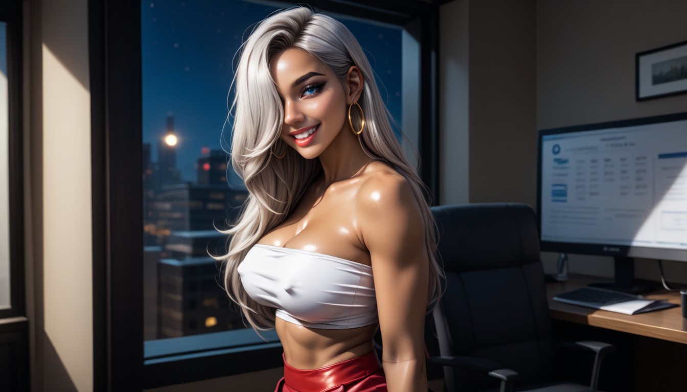 Long Length, Night, Thighs Exposed AI Porn