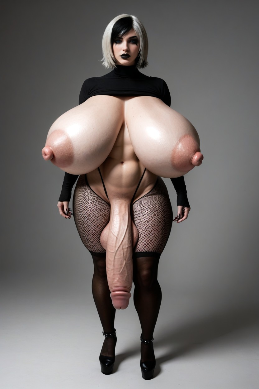 Wide Hips, Blushing, Perfect Shemale Porno shemale IA