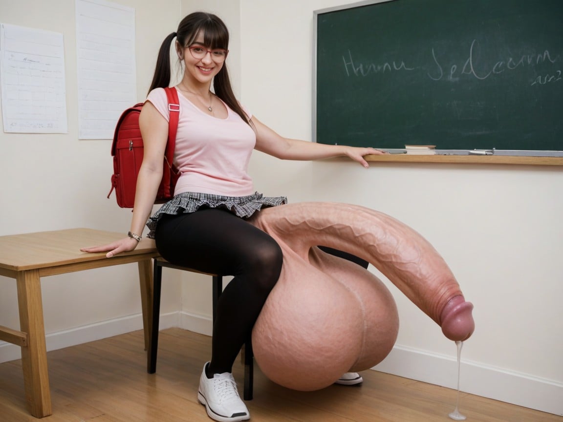 Sitting On Chair, Photoreal, Bangs Shemale AI Porn