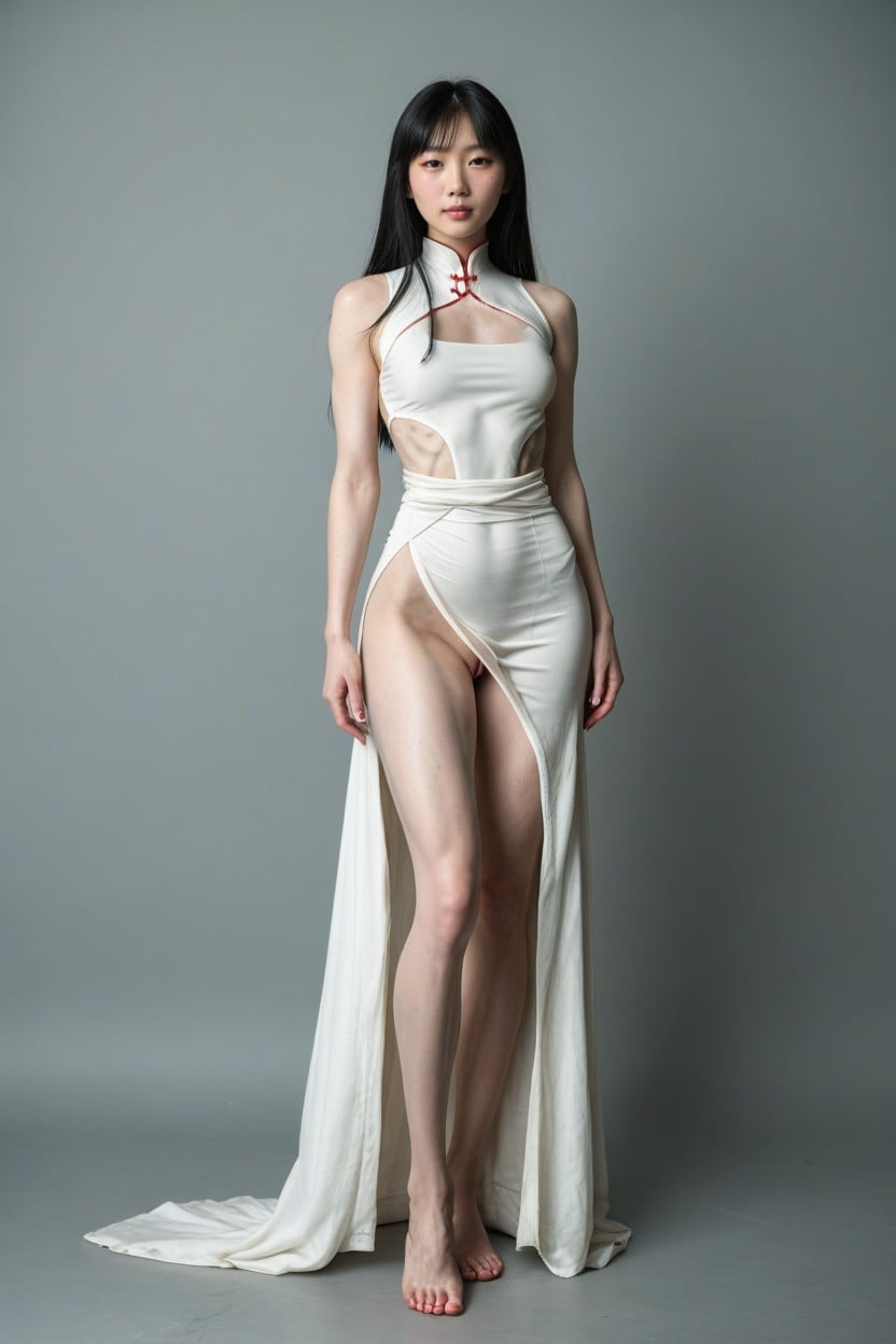 Erection, Albino Skin Tone, Extremely Shemale AI Porn