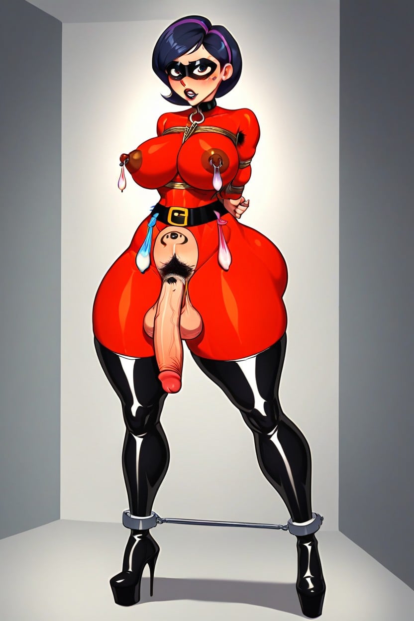 음모, 모피 코트, In The Basement With Bondage Rack And Sex Toys And Chains And Handcuffs In The Dark Room 쉬메일 AI 포르노