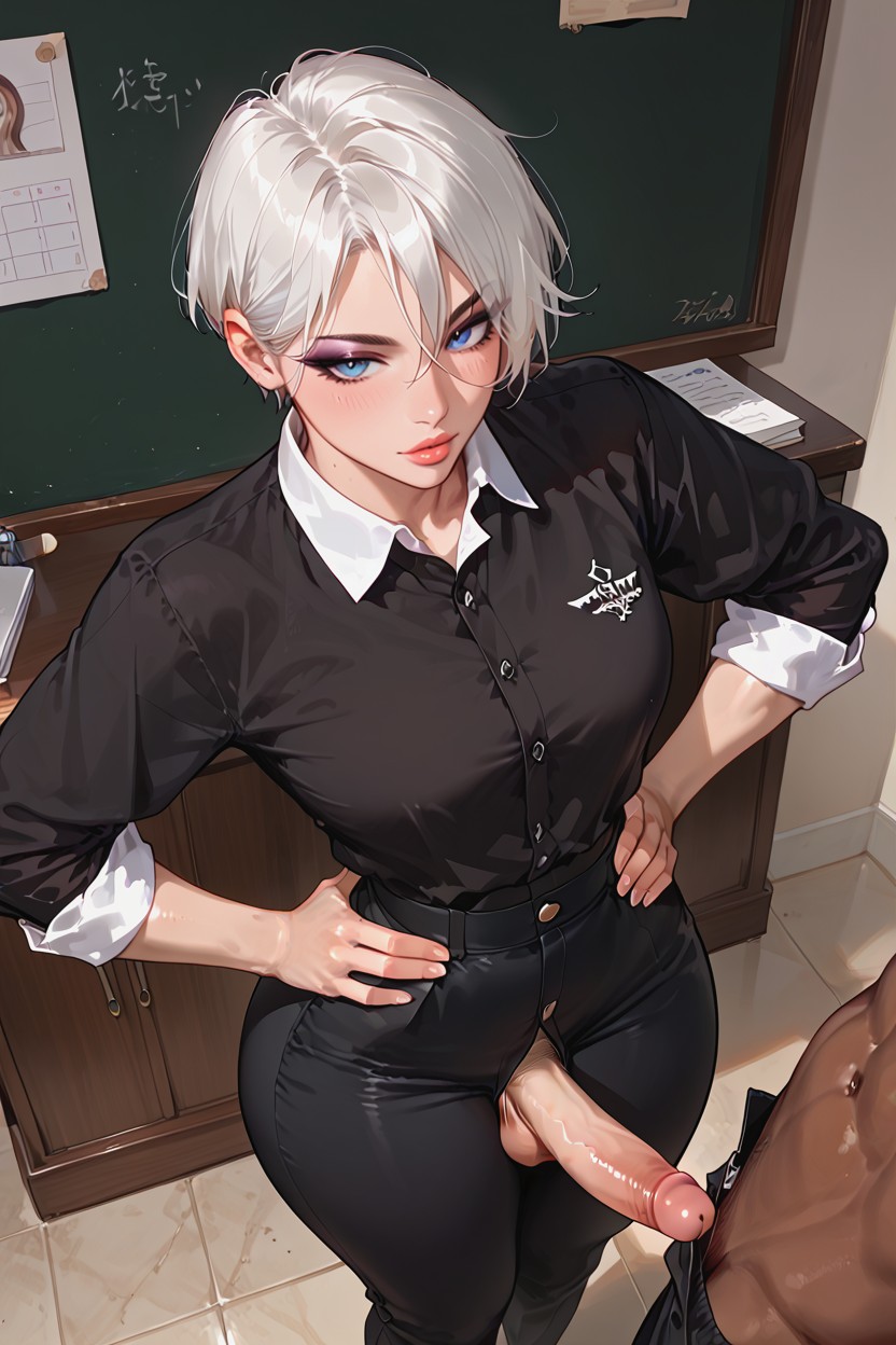 Male, Super Model Pose, Beautiful Face Shemale AI Porn