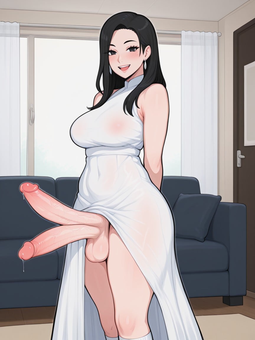 Diphallia, No Panties, Double Penis Shemale AI Porn
