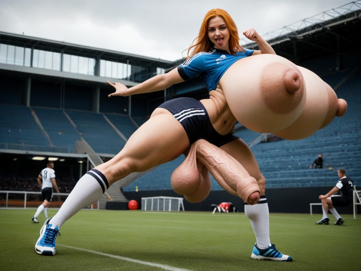 Giant Breasts, Excessive Giant Hyper Balls, Foreskin Shemale AI Porn