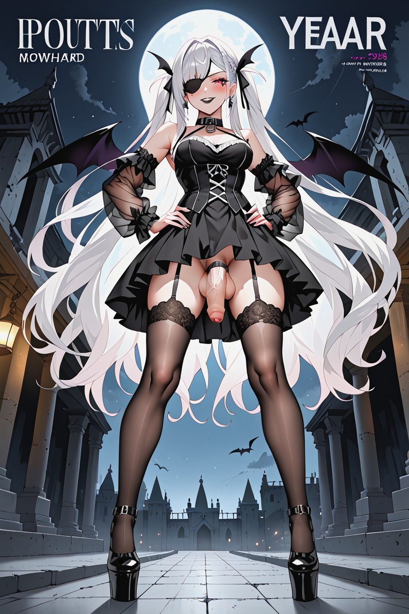 Absurdly Long Two Side Up Hair, Night, Detached Black See-through Sleeves Porno shemale IA