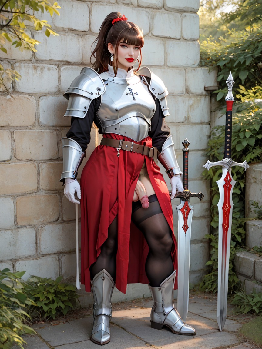 Round Cheeks, Female Knights Hospitaller Full Armoursteel Chest, Hdr Shemale AI Porn