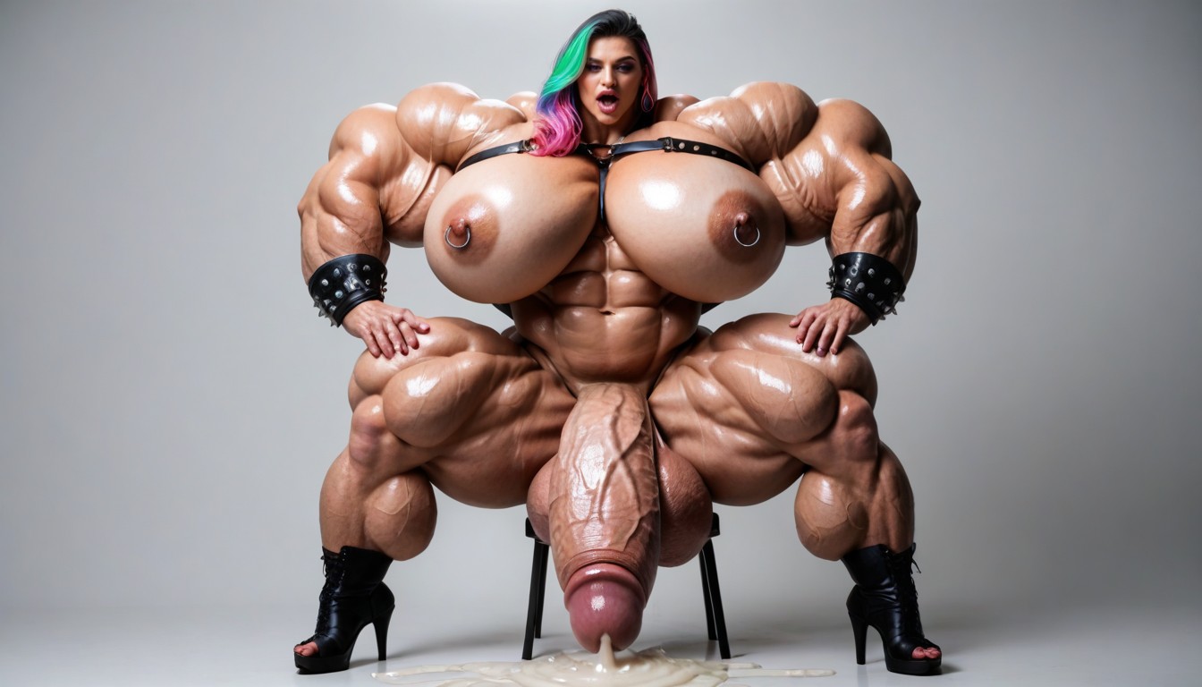 Gigantic Abdominal Obliques, 25+, Gigantic Muscular Calves Shemale AI Porn