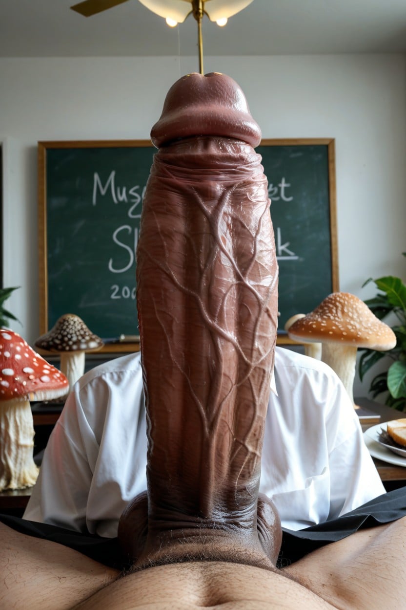Girthy Thick Gigantic Black Penis, Mushroomshaped Cock, Girthy Penis Shemale AI Porn