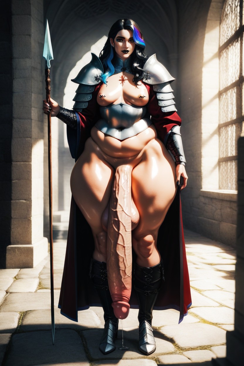 Hyper Thick Body, Beautiful Makeup, Mazmorra Porno shemale IA