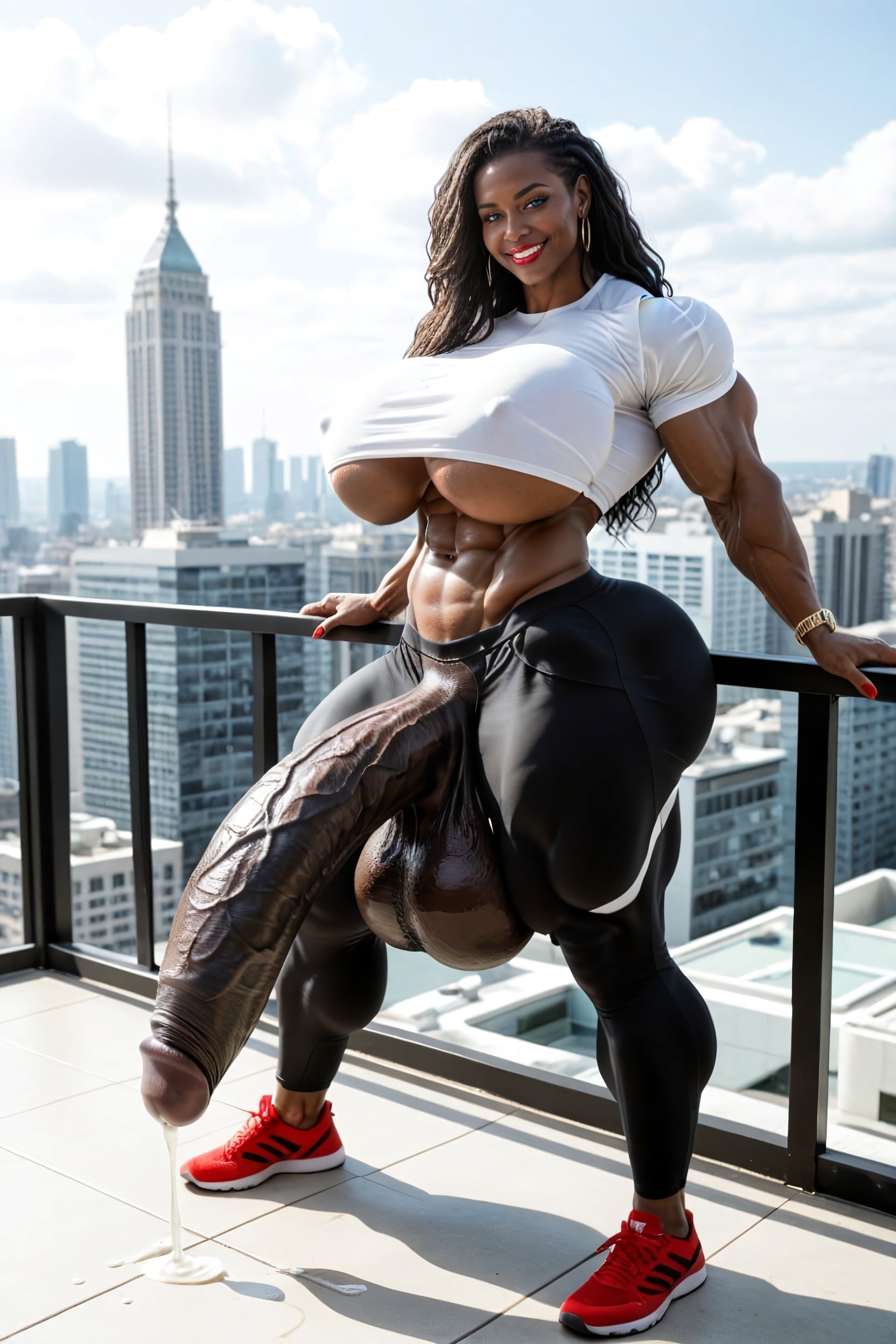 Gigantic Tits, T Shirt, Giant Body Shemale AI Porn