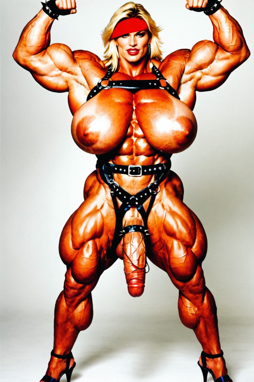 Gigantic Muscular Bicep Peak, Flexing Gigantic Bicep, Hyper Gigantic Muscles Shemale AI Porn