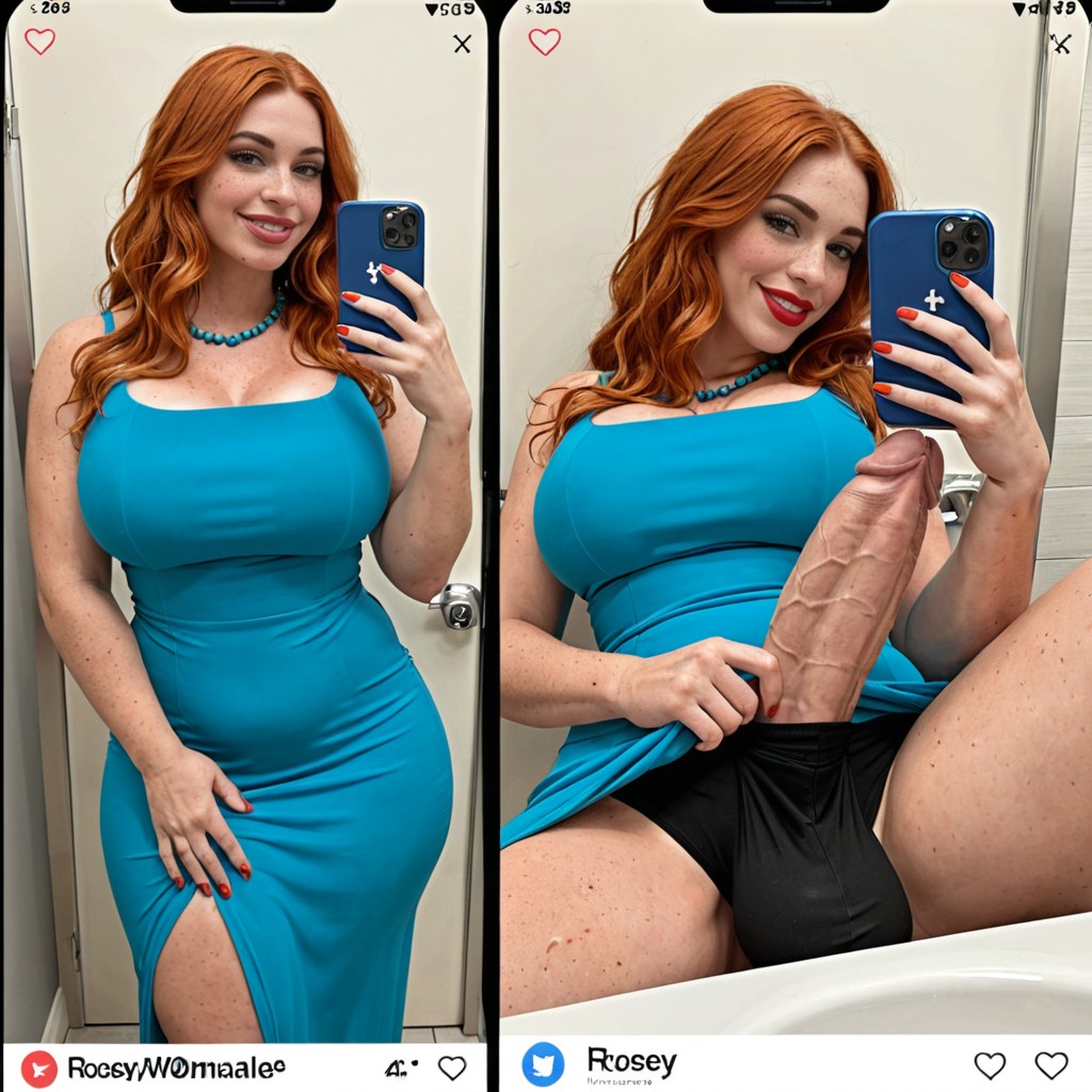 Tinder, Beautiful Woman With Bulge On Left Of Image, Completely Soaking Wet Face And Hair Shemale AI Porn