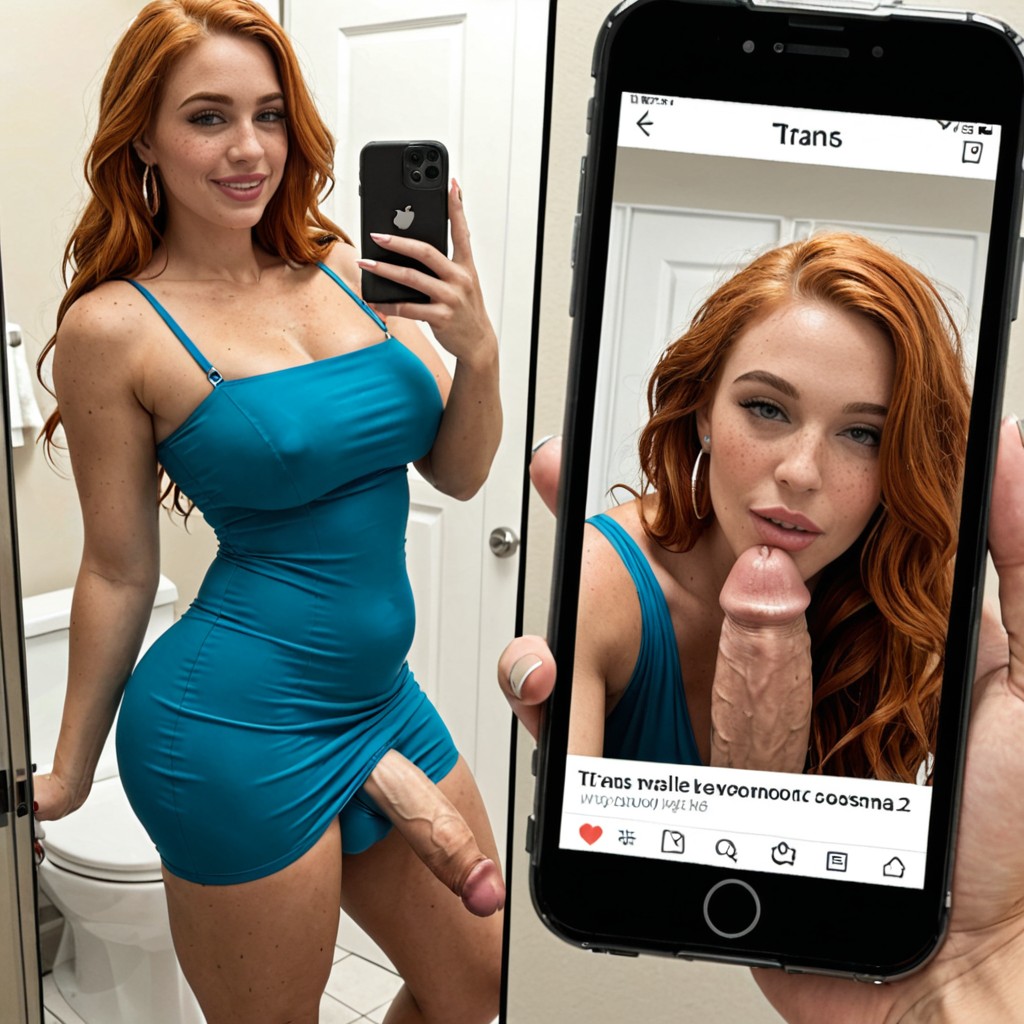 Extremely Large Ass, Rosey Cheeks, Eyes Rolled Back Shemale AI Porn