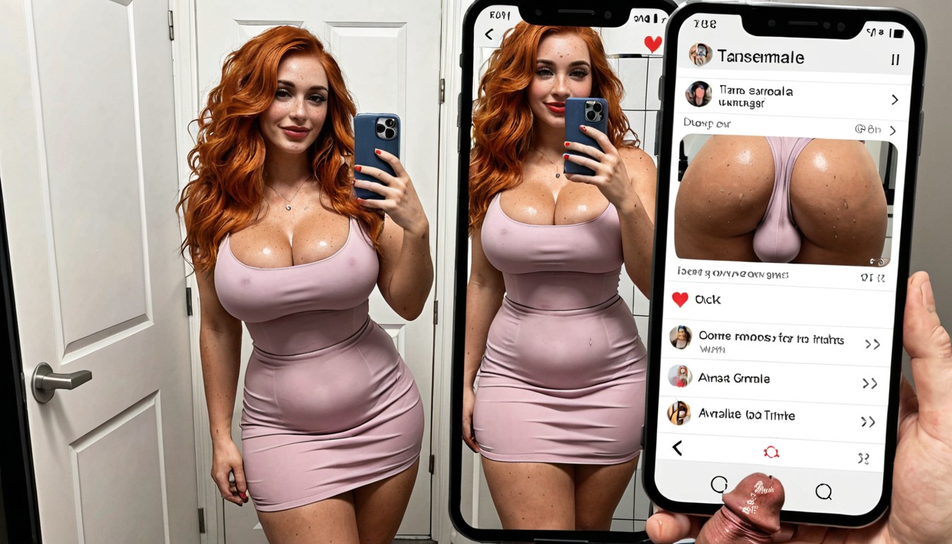 Red Side Slit Cocktail Dress, Extremadamente Pesado En La Parte Inferior, Flushed Cheeks Porno shemale IA