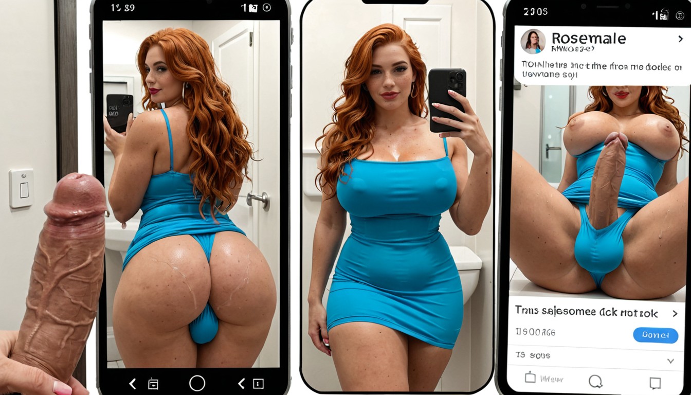 Ass Up Low Light, Impossibly Long Hyper Penis, In An Extatic State Shemale AI Porn