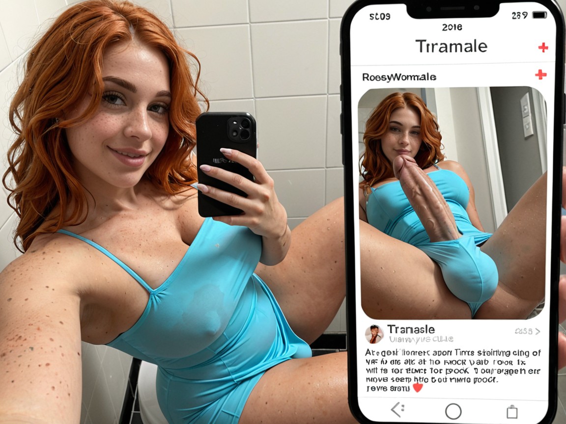Messy Hair, Beads Of Sweat, Wet Face Shemale AI Porn