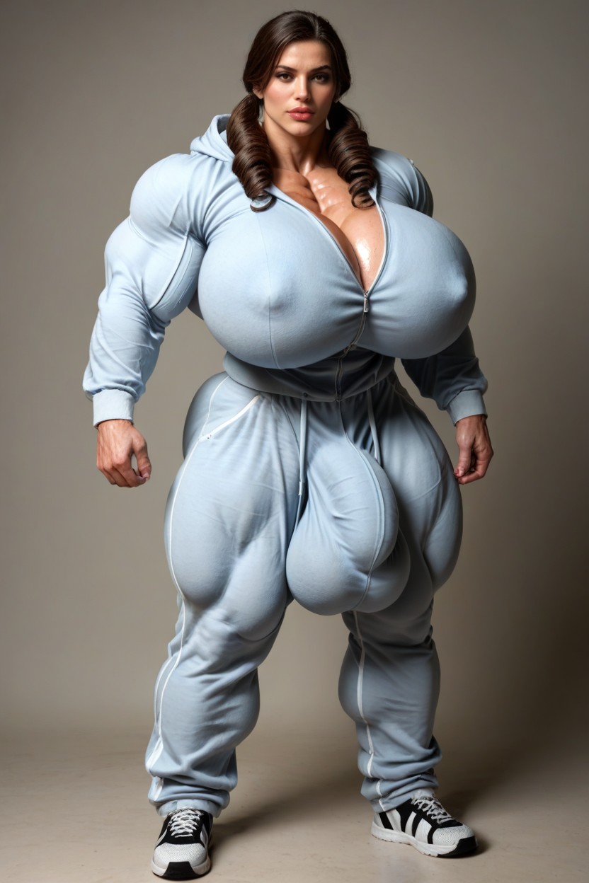 Muscular Woman, Full Lips, Gigantic Pectoralis Major Porno shemale IA