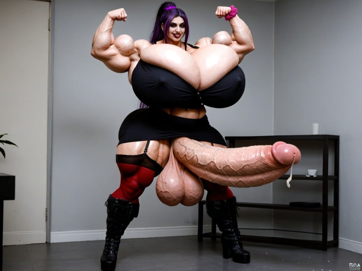 Gigantic Massive Sagging Balls, Hyper Cock That Reaches The Ceiling, Overthick Monster Cock Shemale AI Porn