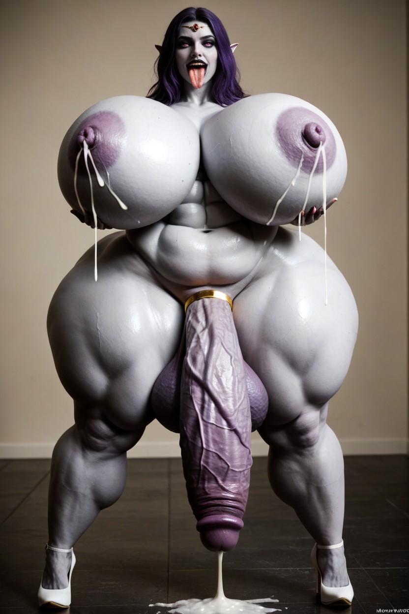 Gigantic Massive Futanari Hyper Penis, Gigantic, Cum Spraying Out Of Penis Shemale AI Porn