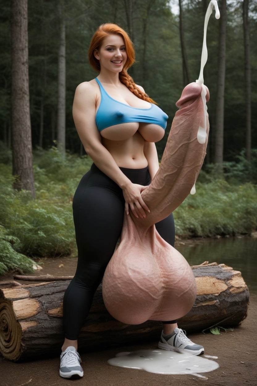 Penis Is Just Way Too Gigantic, Hyper Gigantic Glans, Ripped Clothes Shemale AI Porn