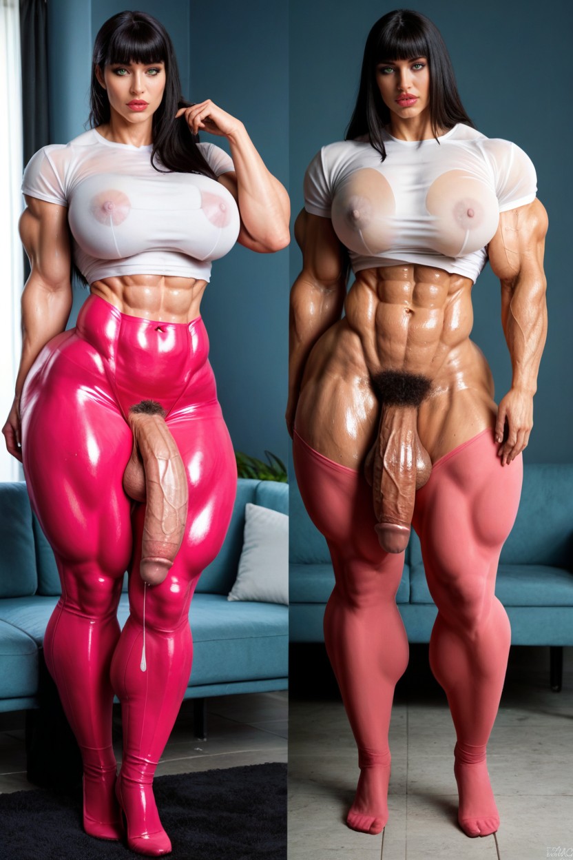 Abs, Huge Tits, Extremely Muscular Shemale AI Porn