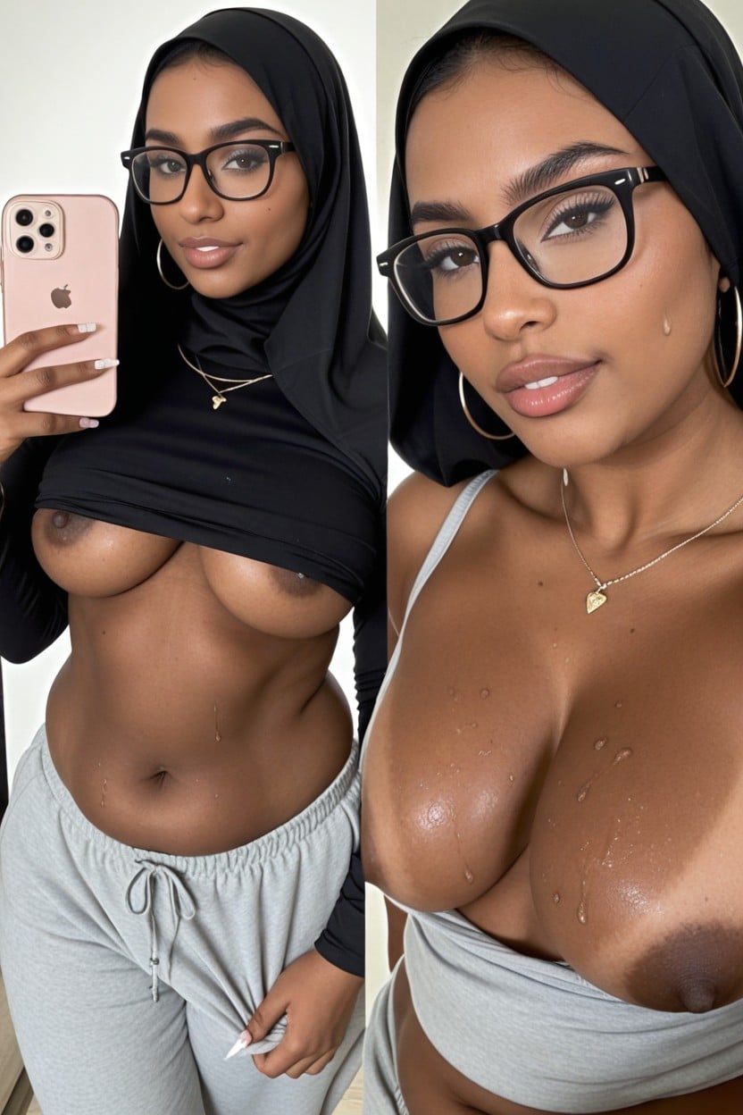 18+, Dark Mocha Colored Skin, Thick Thighs Shemale AI Porn