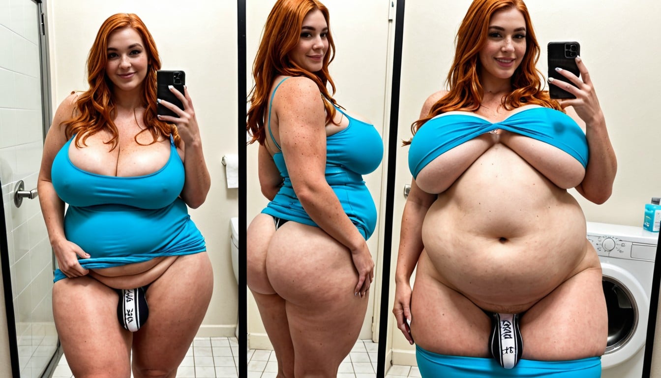 Phone Sceen On Right Showing Juxtaposing Futa Dating Profile, Hyper Fat Belly, Breast Expansion Shemale AI Porn