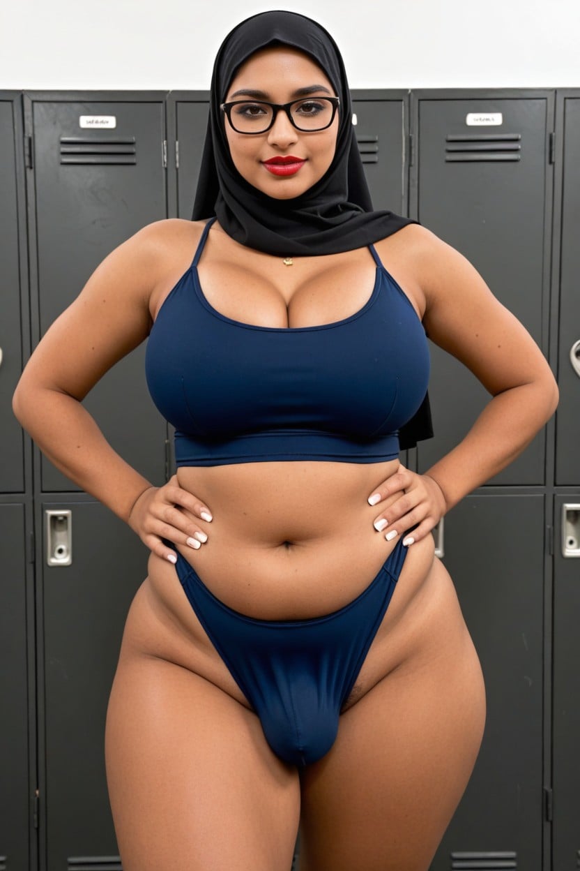 Chubby, Ultra Detailed Face, Red Lipstick Shemale AI Porn