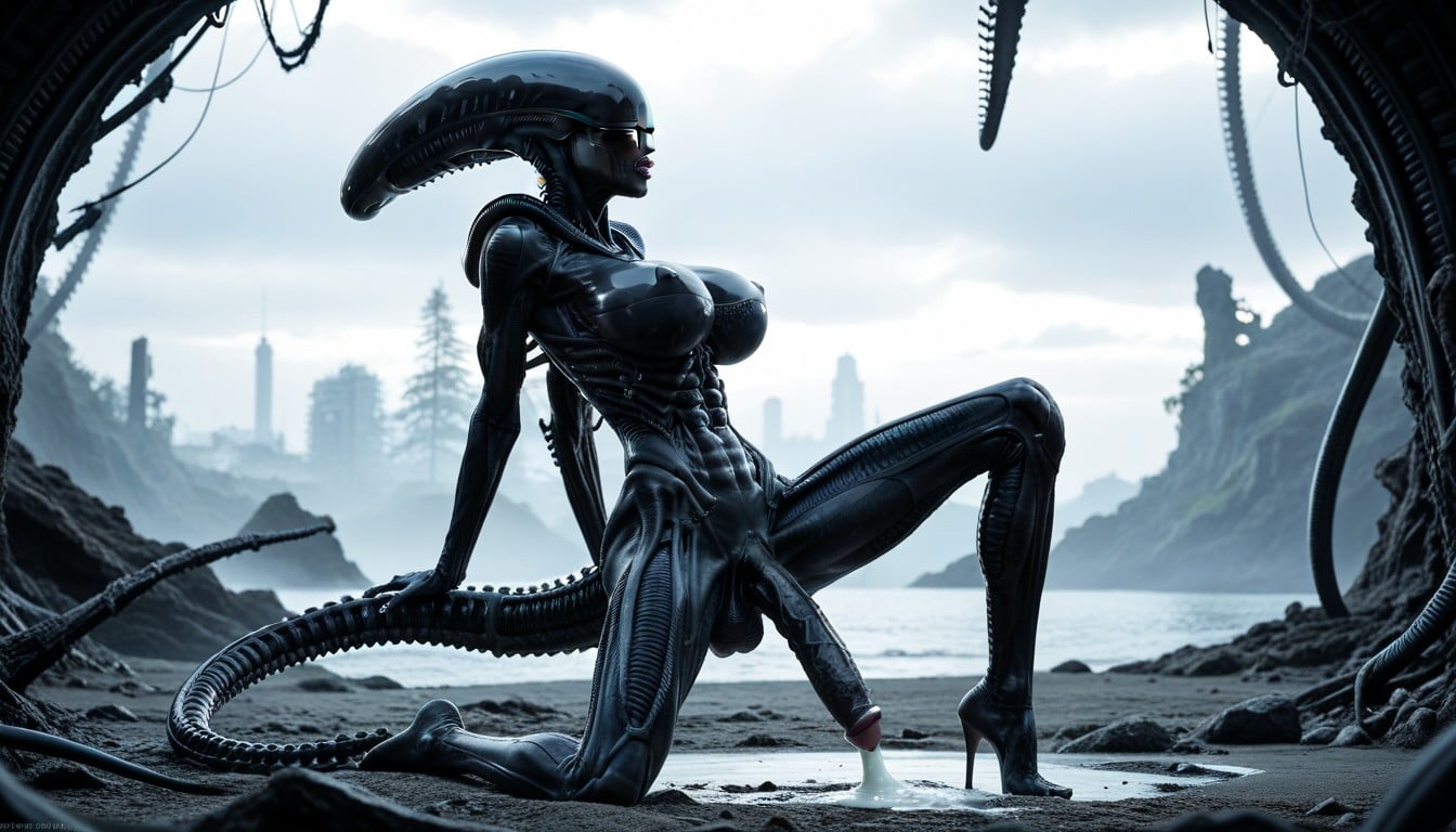 Arched Back, Ass Bigger Than Torso, Character Shemale AI Porn