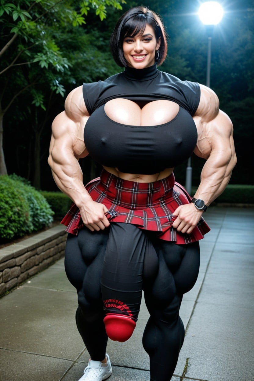 Gigantic Pectoralis Major, Colossal Breast, Veins Shemale AI Porn