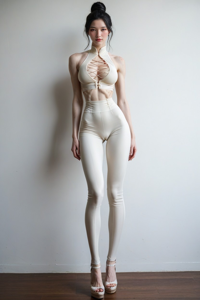 Visible Sixpack, Long Legs, Ultra Detailed Face Shemale AI Porn