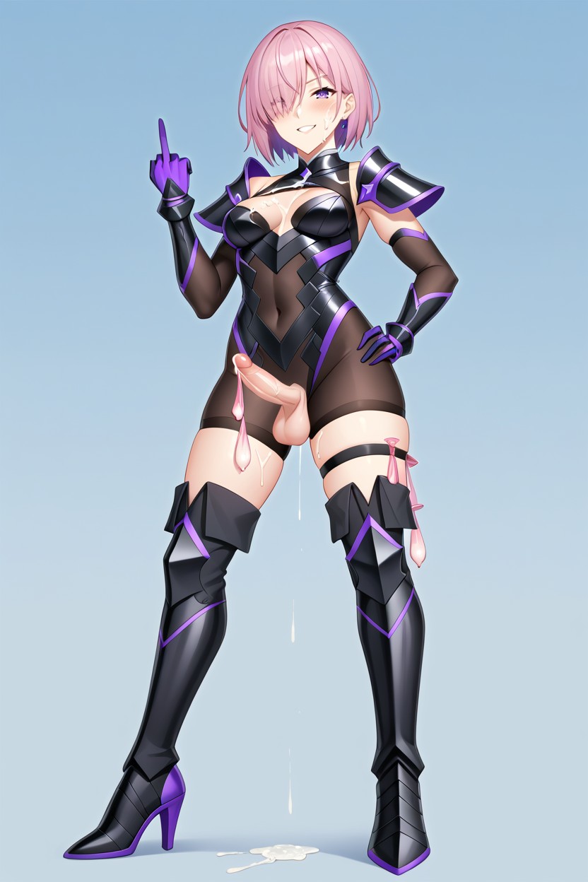 Reinforced Shin Sections, Futanari, Cum On Face Shemale AI Porn